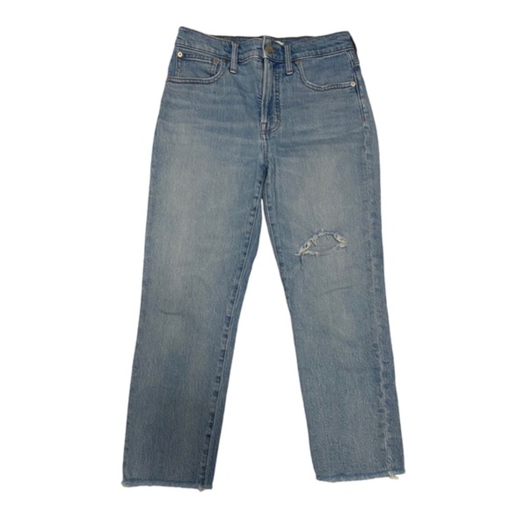 Madewell Perfect Vintage Crop Light Wash Denim Jeans Womens 27P Capsule Minimal